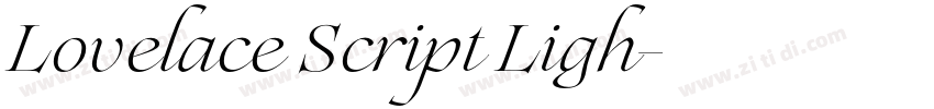 Lovelace Script Ligh字体转换